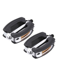 Classic Rubber Pedals VP-813 1/2 Black/Chrome.